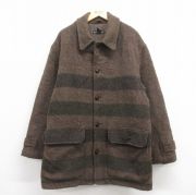 XL★古着 バナナリパブリック BANANA REPUBLIC 長袖 ブランド ウール コート メンズ 00年代 00s モヘア 大きいサイズ ロング丈 こげ茶 ブラウン 内側キルティング 【spe】 25oct04 中古 アウター