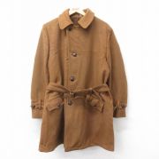古着通販 M☆古着 長袖 ウール コート メンズ 90年代 90s ヘリンボーン