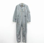 W37★古着 長袖 ビンテージ ミリタリー ツナギ メンズ 60年代 60s K-2B コの字留め USA製 グレー【spe】 25dec11