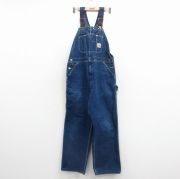 W37★古着 カーハート オーバーオール メンズ 紺 デニム【spe】 26apr08