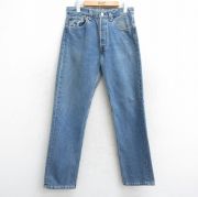 W31★古着 ジーンズ Levis リーバイス 501 メンズ 90年代 90s コットン USA製 紺 ネイビー デニム 【spe】 25aug07 中古 ボトムス ジーパン Gパン ロング パンツ