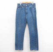 W33★古着 ジーンズ Levis リーバイス 501 メンズ 80年代 80s USA製 紺 ネイビー デニム 【spe】 25oct30 中古 ボトムス ジーパン Gパン ロング パンツ