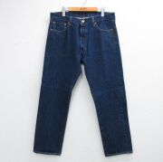 古着通販 W36☆古着 ジーンズ Levis リーバイス 501 メンズ ヒゲ 紺 デニム