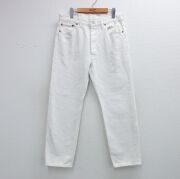W34★古着 ジーンズ Levis リーバイス 501 メンズ 90年代 90s コットン USA製 白 デニム【spe】 26apr16