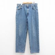 W36★古着 ジーンズ Levis リーバイス 550 メンズ 00年代 00s テーパード コットン 紺 ネイビー デニム 【spe】 25sep05 中古 ボトムス ジーパン Gパン ロング パンツ