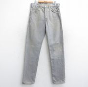 W32★古着 リーバイス Levis 505 メンズ 90年代 90s コットン USA製 グレー デニム 【spe】 25sep06 中古 ボトムス ジーパン Gパン ロング パンツ