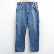 W38★古着 リーバイス Levis 505 メンズ 90年代 90s ヒゲ コットン USA製 紺 ネイビー デニム 【spe】 25oct15 中古 ボトムス ジーパン Gパン ロング パンツ