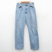 W33★古着 ジーンズ Levis リーバイス 505 メンズ 90年代 90s コットン USA製 紺 ネイビー デニム 【spe】 25oct27 中古 ボトムス ジーパン Gパン ロング パンツ