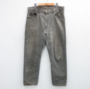 W38★古着 ジーンズ リーバイス Levis 505 メンズ 80年代 80s コットン USA製 グレー デニム 【spe】 25oct29 中古 ボトムス ジーパン Gパン ロング パンツ