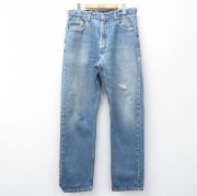 W34★古着 ジーンズ Levis リーバイス 505 メンズ 00年代 00s ヒゲ コットン 紺 デニム【spe】 26feb05