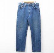 W33★古着 ジーンズ Levis リーバイス 505 メンズ 90年代 90s コットン USA製 紺 デニム【spe】 26apr04