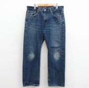 W36★古着 ジーンズ Levis リーバイス 505 メンズ ヒゲ コットン 濃紺 デニム【spe】 26apr07
