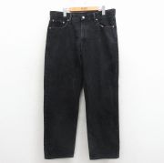W37★古着 ジーンズ Levis リーバイス 550 メンズ テーパード コットン 黒 デニム【spe】 26apr07