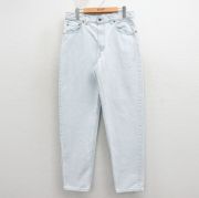 W32★古着 ジーンズ Levis リーバイス 550 メンズ 90年代 90s テーパード コットン USA製 薄紺 デニム【spe】 26apr11