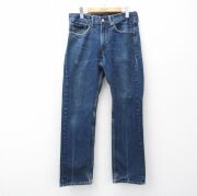 W31★古着 ジーンズ リーバイス Levis 505 メンズ ヒゲ コットン 紺 デニム【spe】 26apr18