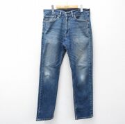W34★古着 ジーンズ リーバイス Levis 505 メンズ ヒゲ 紺 デニム【spe】 26apr18