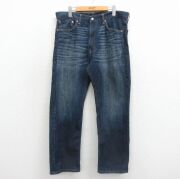 リーバイス501 W36 デニム ヒゲ 古着 青 USA製 80s 18556 古着通販 W36☆古着 ジーンズ Levis リーバイス 501 メンズ ヒゲ 紺 デニム