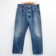 W35★古着 ジーンズ Levis リーバイス 505 メンズ 00年代 00s ヒゲ コットン ネイビー デニム【spe】 26may13