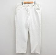 W41★古着 ジーンズ Levis リーバイス 550 メンズ 90年代 90s テーパード 大きいサイズ コットン USA製 ホワイト デニム【spe】 26may15