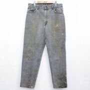 W35★古着 ジーンズ Levis リーバイス 550 メンズ 90年代 90s テーパード USA製 ブラック デニム【spe】 26jun23