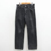 古着通販 W38☆古着 リーバイス Levis 550 メンズ ヒゲ コットン 黒 デニム