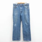 W36★古着 ジーンズ Levis リーバイス 517 メンズ 90年代 90s ブーツカット USA製 紺 デニム【spe】 26feb10