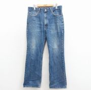 W34★古着 ジーンズ Levis リーバイス 517 メンズ 00年代 00s ブーツカット ヒゲ コットン 紺 デニム【spe】 26feb27