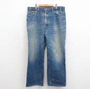 W41★古着 ジーンズ Levis リーバイス 517 メンズ 80年代 80s ブーツカット ヒゲ 大きいサイズ コットン USA製 ネイビー デニム【spe】 26may15