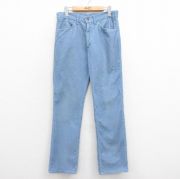 W32★古着 リーバイス Levis 519 コーデュロイ パンツ メンズ 80年代 80s タロン USA製 水色 【spe】 25aug29 中古 ボトムス ロング