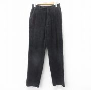 W29★古着 コーデュロイ パンツ メンズ 00年代 00s 太畝 コットン 黒 ブラック 25oct03 中古 ボトムス ロング
