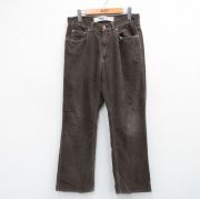 W31★古着 ギャップ GAP コーデュロイ パンツ メンズ 90年代 90s フレア ブーツカット コットン USA製 濃茶 ブラウン 【spe】 25oct16 中古 ボトムス ロング