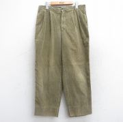 W34★古着 ギャップ GAP コーデュロイ パンツ メンズ 90年代 90s 太畝 タロン ベージュ系 カーキ 【spe】 25oct25 中古 ボトムス ロング