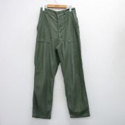 W29★古着 ビンテージ ミリタリー ベイカー パンツ メンズ 60年代 60s コットン 緑 グリーン 【spe】 25sep29 中古 ボトムス ロング
