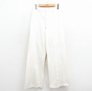W29★古着 ビンテージ ミリタリー パンツ メンズ 70年代 70s フレア USA製 白【spe】 25dec15