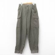 W30★古着 ビンテージ ミリタリー カーゴ パンツ メンズ 40年代 40s スウェーデン軍 M-39 ウール グレー 霜降り【spe】 26feb04