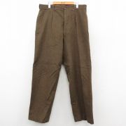 W35★古着 ビンテージ ミリタリー パンツ メンズ 60年代 60s フランス軍 M-52 ウール 茶系【spe】 26feb07