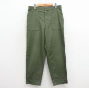 W36★古着 ミリタリー ベイカー パンツ メンズ 80年代 80s 薄緑【spe】 26mar30