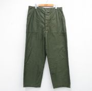 W37★古着 ビンテージ ミリタリー ベイカー パンツ メンズ 70年代 70s コットン USA製 緑【spe】 26apr21