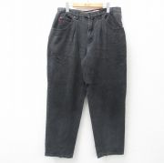 W34★古着 ビューグルボーイ ジーンズ メンズ 00年代 00s テーパード コットン 黒 ブラック デニム 25jul17 中古 ボトムス ジーパン Gパン ロング パンツ