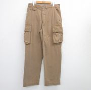 W35★古着 ラルフローレン Ralph Lauren ブランド カーゴ チノ パンツ チノパン メンズ コットン 茶 ブラウン 【spe】 25jul24 中古 ボトムス ロング
