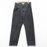 W33★古着 オールドネイビー OLD NAVY ジーンズ メンズ 00年代 00s コットン 黒 ブラック デニム 【spe】 25jul24 中古 ボトムス ジーパン Gパン ロング パンツ