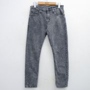 W29★古着 リーバイス Levis 512 ジーンズ メンズ ケミカルウォッシュ 黒 ブラック デニム 25jul31 中古 ボトムス ジーパン Gパン ロング パンツ