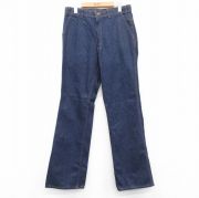 W31★古着 リーバイス Levis ジーンズ メンズ 80年代 80s フレア ブーツカット タロン 濃紺 ネイビー デニム 【spe】 25aug04 中古 ボトムス ジーパン Gパン ロング パンツ