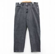 W36★古着 ラルフローレン Ralph Lauren ポロジーンズ ブランド ジーンズ メンズ コットン 黒 ブラック デニム 【spe】 25aug06 中古 ボトムス ジーパン Gパン ロング パンツ