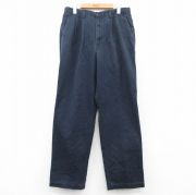 W33★古着 ドッカーズ パンツ メンズ コットン 紺 ネイビー 【spe】 25aug13 中古 ボトムス ロング