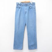 W34★古着 リーバイス Levis ジーンズ メンズ 90年代 90s 薄紺 ネイビー デニム 【spe】 25aug27 中古 ボトムス ジーパン Gパン ロング パンツ
