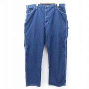 W40★古着 ディッキーズ Dickies ペインター パンツ メンズ 大きいサイズ コットン 濃紺 ネイビー デニム 【spe】 25aug28 中古 ボトムス ロング