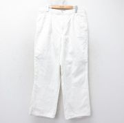 W36★古着 ラルフローレン Ralph Lauren ブランド パンツ メンズ 90年代 90s コットン USA製 白 ホワイト 【spe】 25sep01 中古 ボトムス ロング
