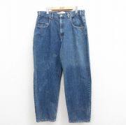 W35★古着 ギャップ GAP ジーンズ メンズ 00年代 00s バギー コットン 紺 ネイビー デニム 【spe】 25sep05 中古 ボトムス ジーパン Gパン ロング パンツ