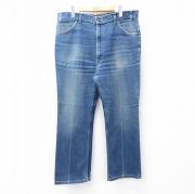 W37★古着 リーバイス Levis ジーンズ メンズ 90年代 90s ヒゲ USA製 紺 ネイビー デニム 【spe】 25sep08 中古 ボトムス ジーパン Gパン ロング パンツ